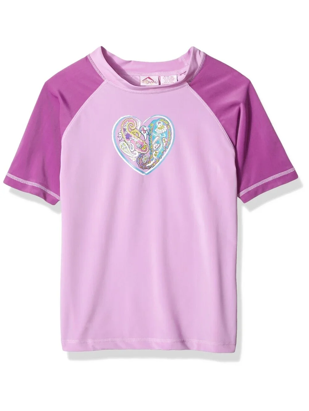 Kanu Surf Big Girls Jade 50+ Sun Protective Rashguard Swim ShirtPurple Size 12